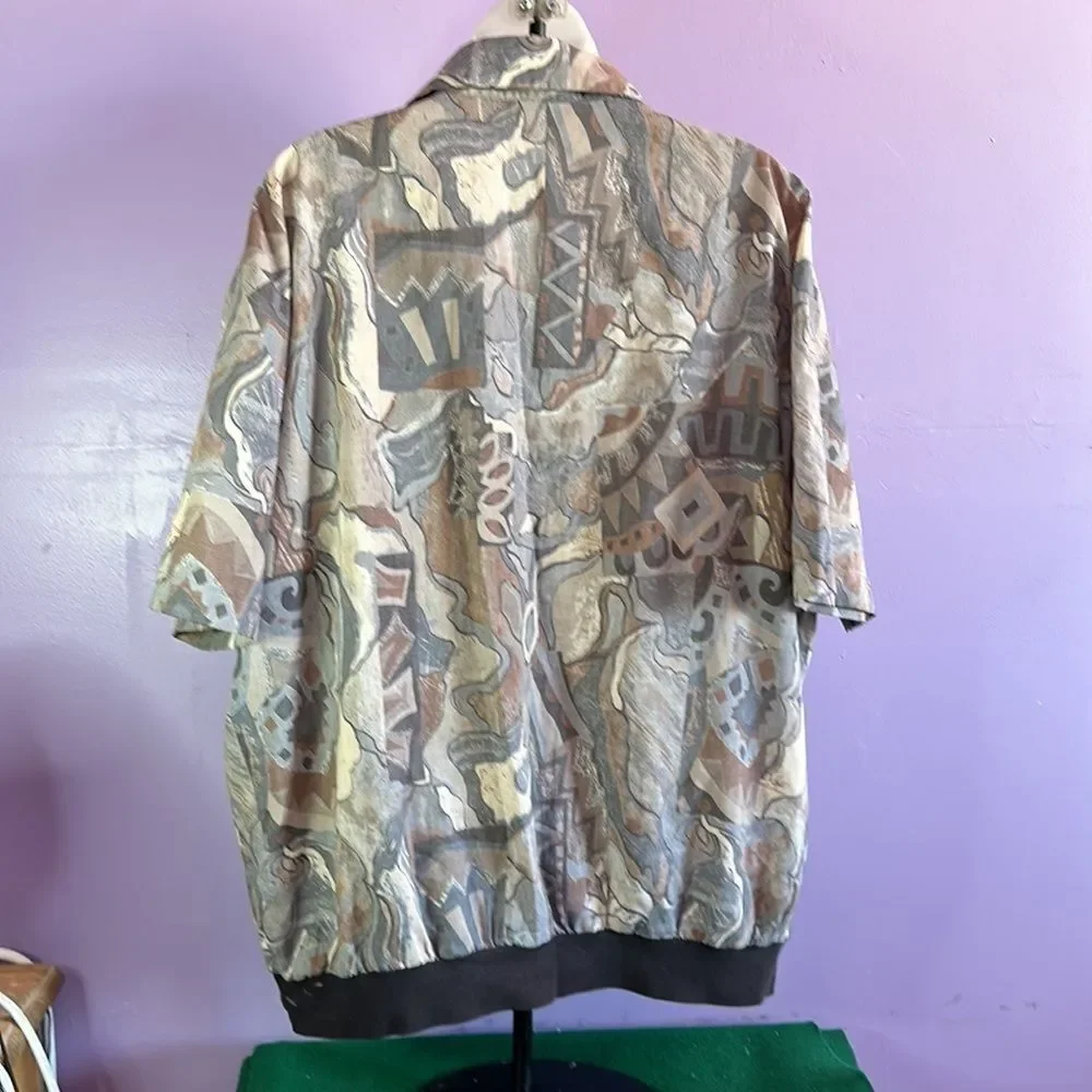 Men's XL Fulton Street Retro Short Sleeve Shirt Top Casual